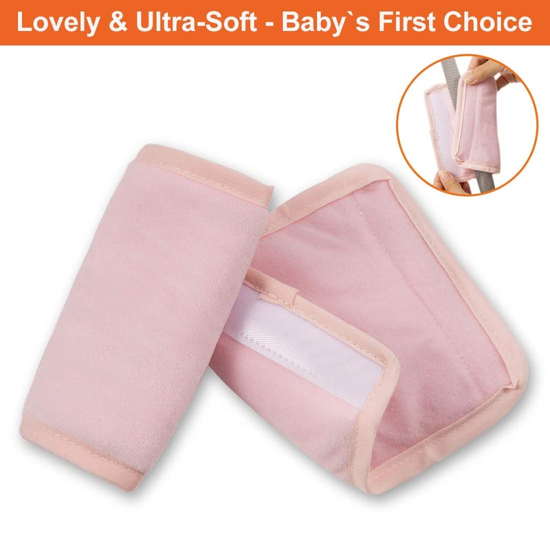 COOLBEBE Car Seat Straps Shoulder Pads for Baby Kids, Super Soft Seat Belt Covers for All Car Seats/Pushchair/Stroller/High Chair - Image 3